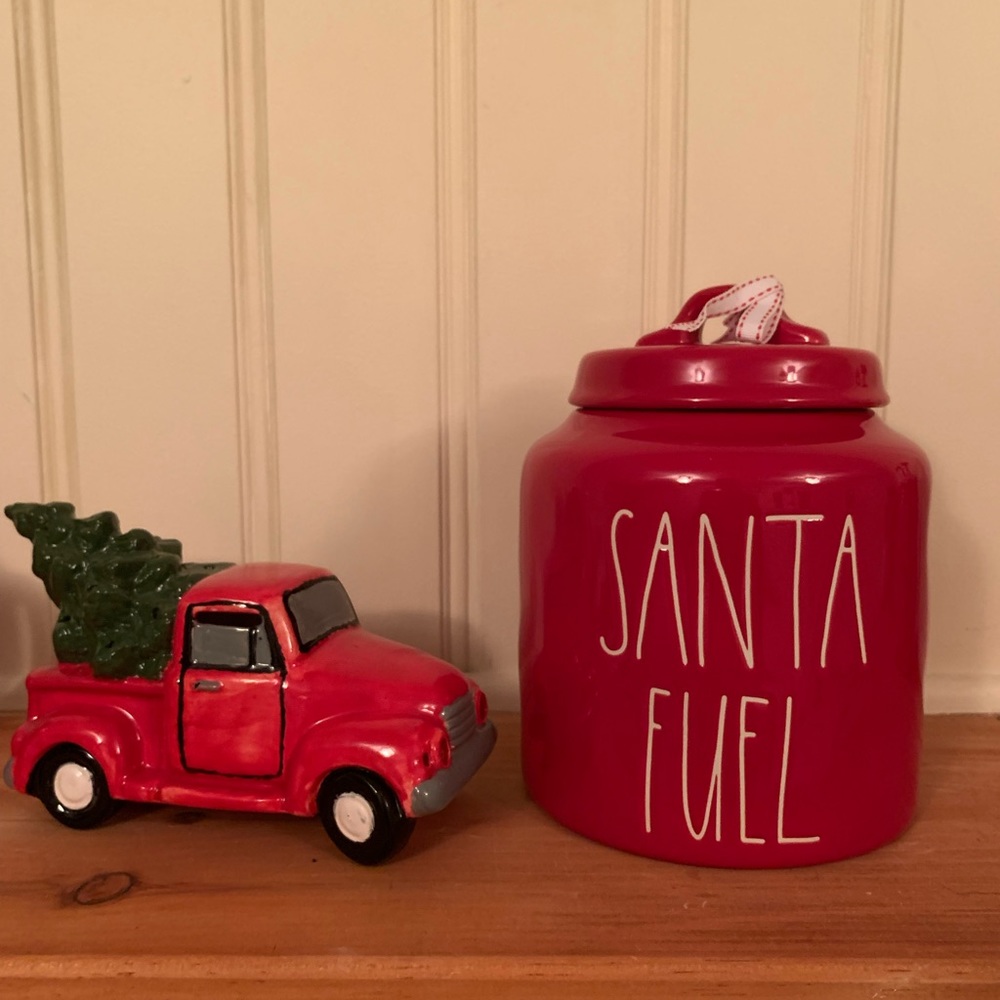 Rae Dunn Santa fuel canister